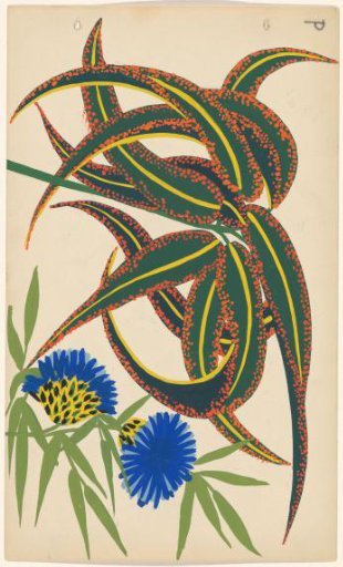 Design for embroidery of flowers