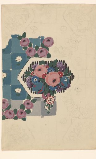 Design for silk fabric for scarves