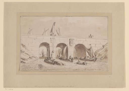 View of a canal over a river with ships