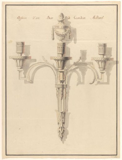 A three-candle wall sconce