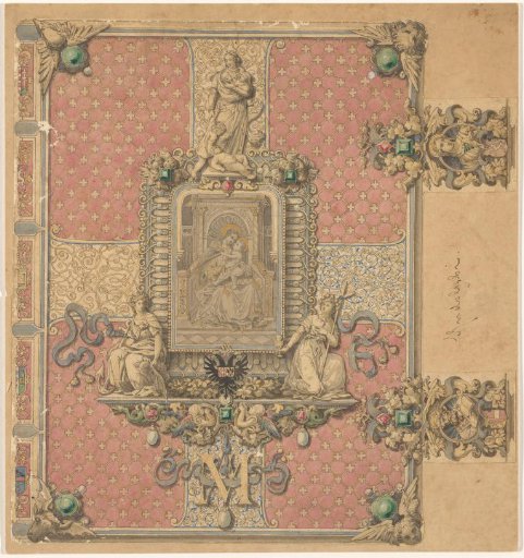 Design for a book cover set with precious stones