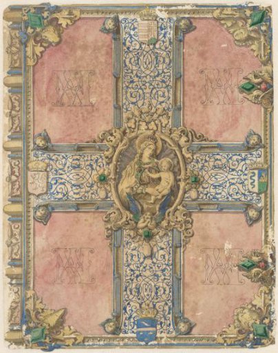 Design for a book cover set with precious stones