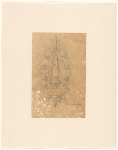 Design for a holy water font (?)