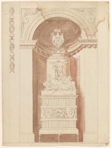 Design for a Stove of Ceramic or Cast Iron in a Niche