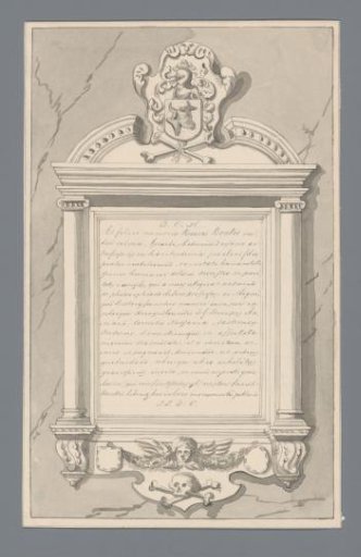View of the grave monument of Reinier Bontius in the Pieterskerk in Leiden