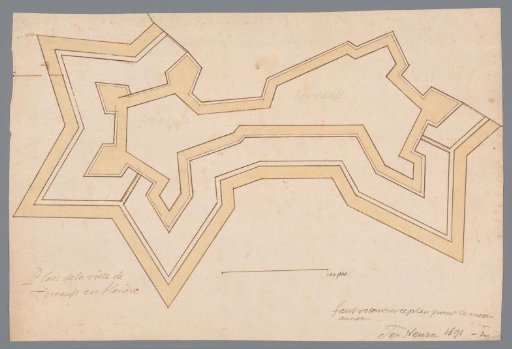 Fortress map of Terneuzen