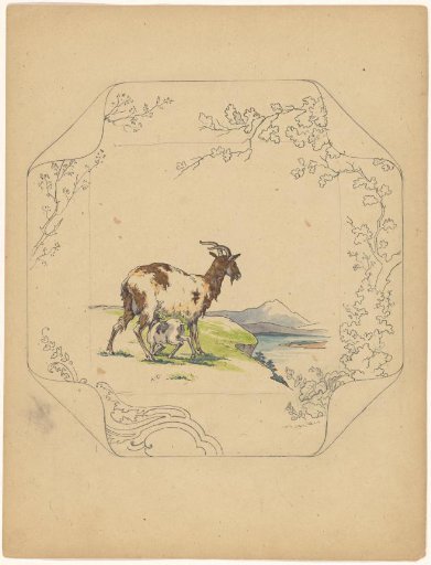 Design for a Plate of the 'Square' Model with a Nanny Goat