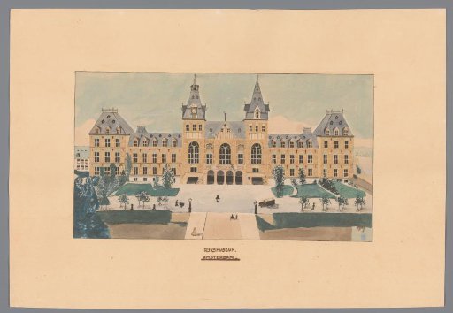 View of the Rijksmuseum in Amsterdam