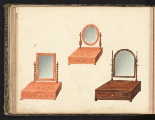 Three designs for dressing mirrors