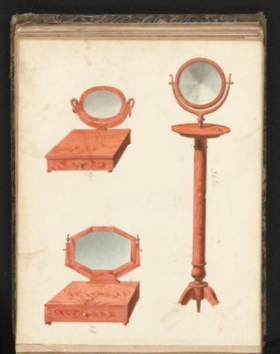 Design for a shaving mirror and two designs for dressing mirrors