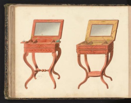 Two designs for dressing tables