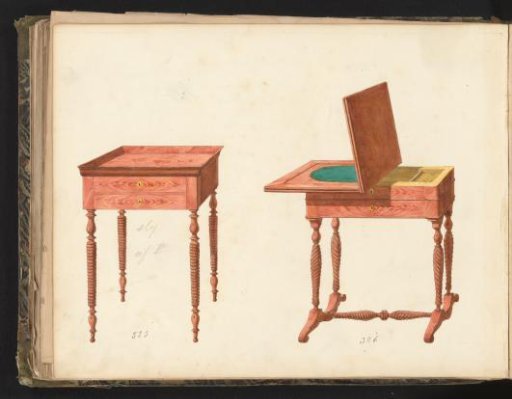 Design for a writing table and a card table