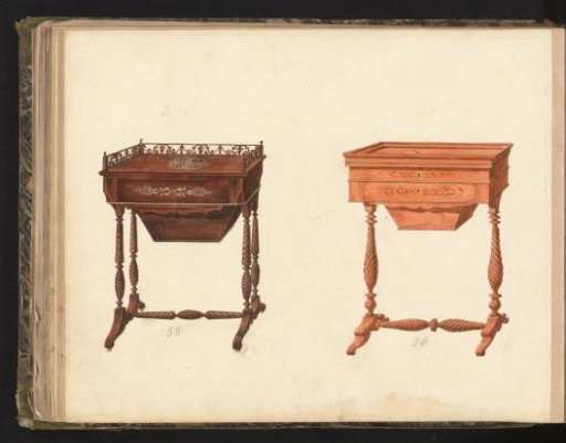 Two designs for dressing tables