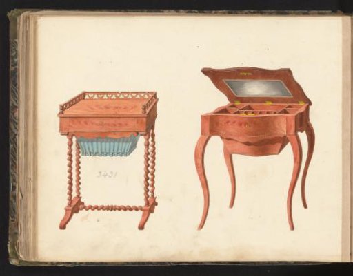Two designs for dressing tables