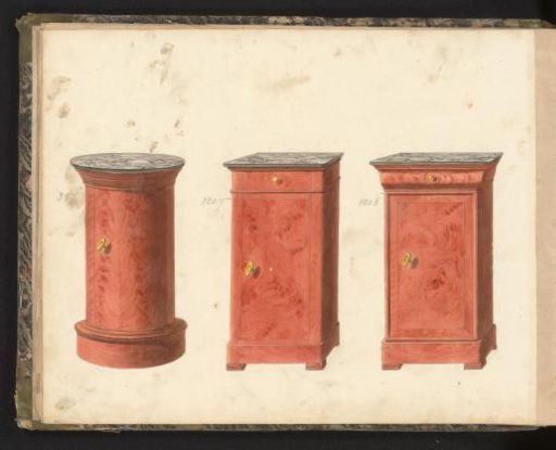 Three designs for nightstands