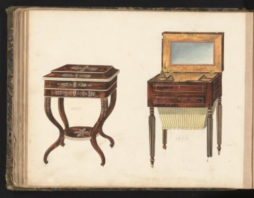 Two designs for dressing tables