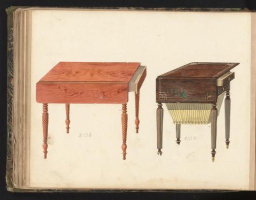 Two designs for writing tables
