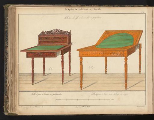 Print with two designs for card tables by Mr Dutzschhold