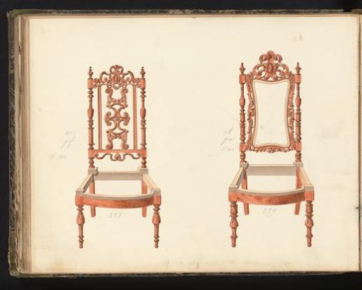 Two designs for chairs