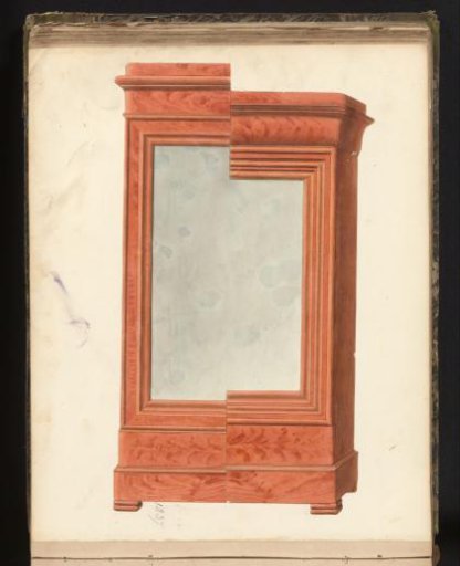 Two designs for cabinets with a mirror