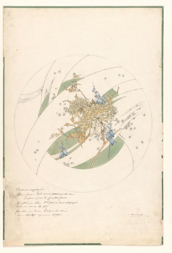 Design for a Plate of a Porcelain Service for Pillivuyt