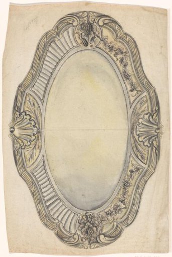 Design for a bowl, with an alternative solution for the rim decoration