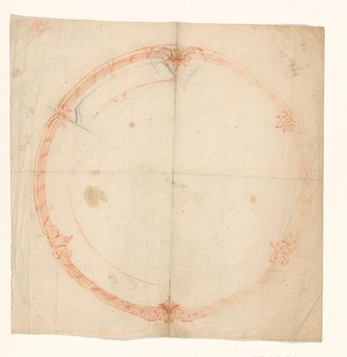 Design for a plate, with two alternatives for the rocaille ornaments