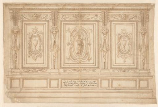Sacristy cabinet with the risen Christ and two chalices with hosts
