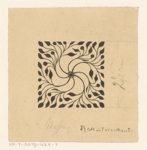 Ornament with flower and leaves