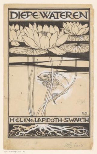 Book spine design for: Hélène Lapidoth-Swarth, Diepe wateren, 1897