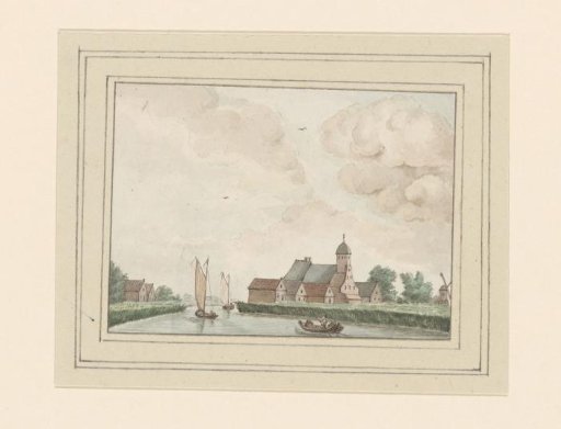 View of the village of Koedijk on the North Holland Canal