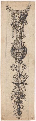 Design for a metal fitting for a clock or barometer (?)