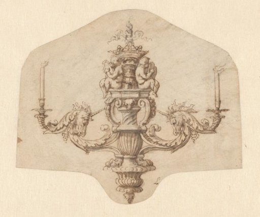 Design for a silver chandelier for a member of the Colbert family