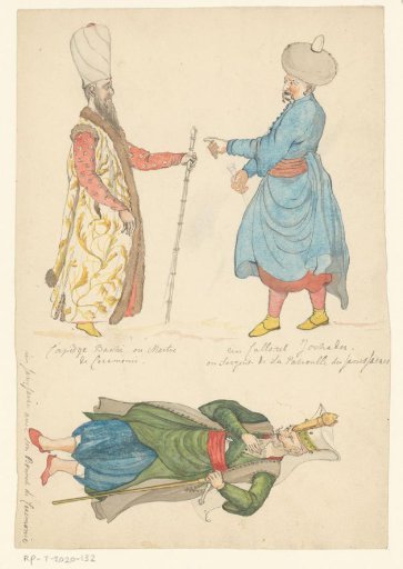 Bashaw, colonel, and janissary from Turkey