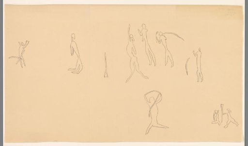 Study sheet with (animal-like) figures