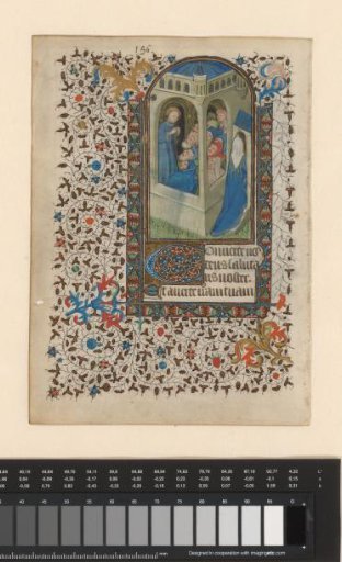 Leaf from a Book of Hours with Christ before the Scribes