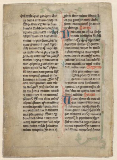 Leaf from the Dialogues of Gregory the Great
