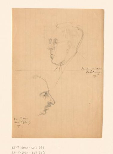 Portraits of Johan Huizinga and Marinus van Notten
