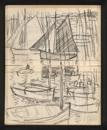 Fishing boats in a harbour
