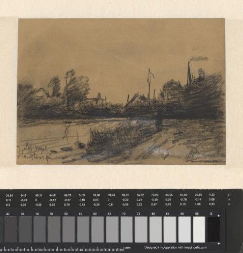 Landscape with buildings