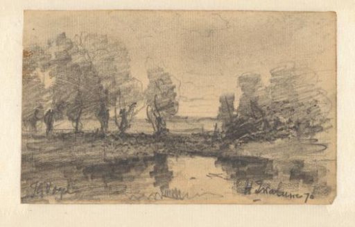 Trees along a Waterside at Hooge Zwaluwe