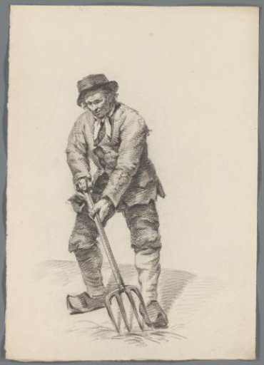 Man with a pitchfork