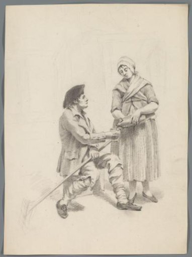 Woman Pouring a Drink for a Man