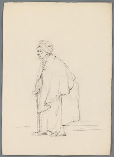 Old Woman with a Walking Stick