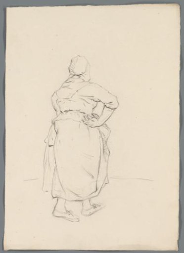 Woman, seen from behind
