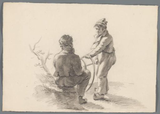 Two boys with hoops