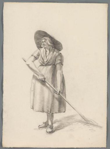 Woman with a rake