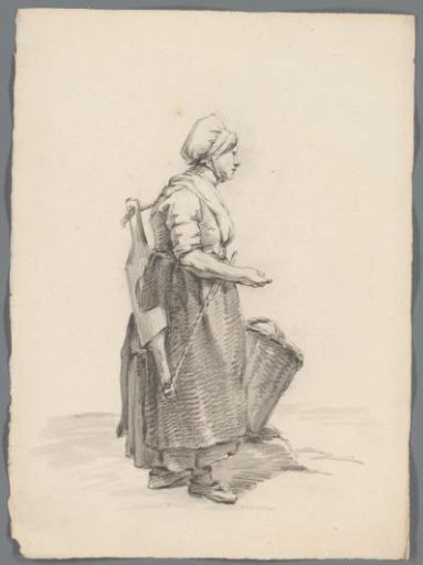 Woman with a yoke and basket