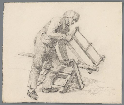 Man Sawing