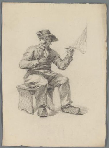 Man Making a Fishing Net